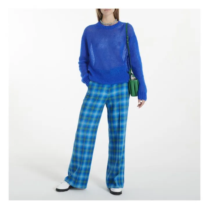 FORTE FORTE  Blue & Green Checkered Trousers