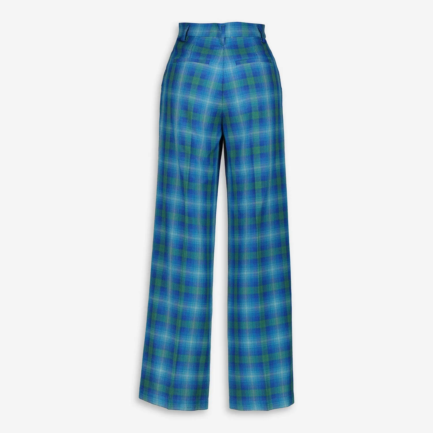 FORTE FORTE  Blue & Green Checkered Trousers