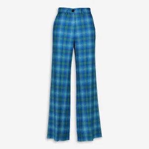 FORTE FORTE  Blue & Green Checkered Trousers