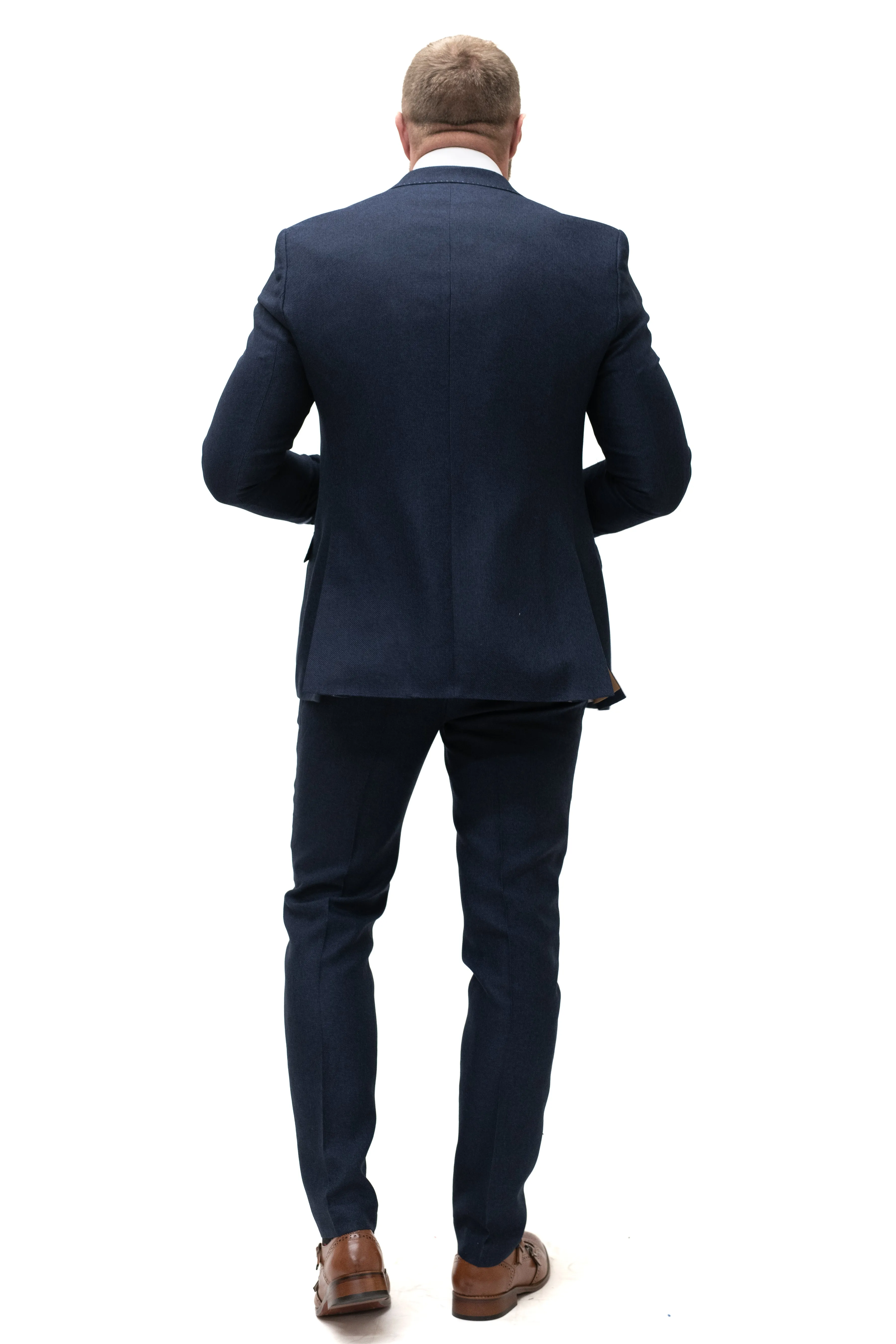 Fratelli Navy With Contrast Detail Trousers