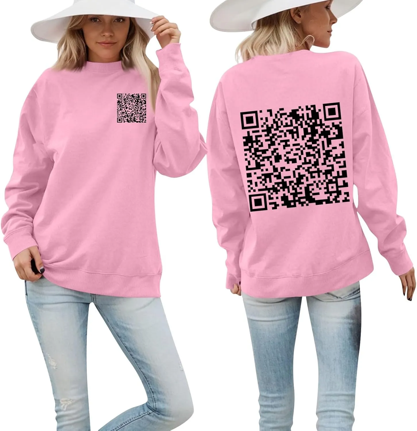 Funny Fu Qr Code Hoodies For Men And Women Stylish Fuck You Qr Code Sweatshirts Unisex Hoodies Hidden Message Clothe