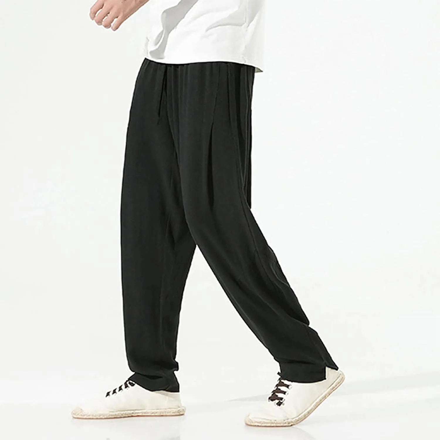 FZVYD Mens Cargo Pants Mens Joggers Cargo Pants Fashion Casual Sweatpants Work Pants Drawstring Loose Trousers with Pockets