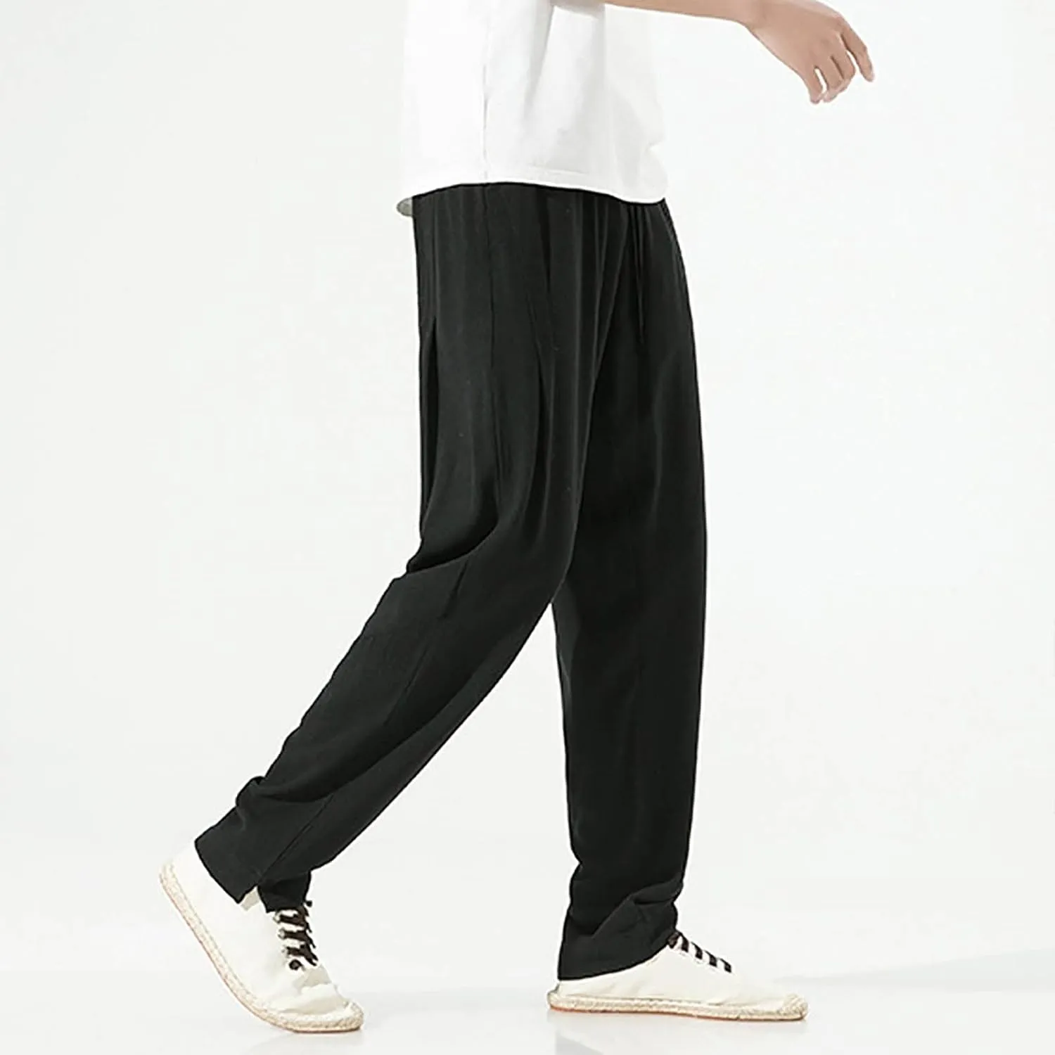 FZVYD Mens Cargo Pants Mens Joggers Cargo Pants Fashion Casual Sweatpants Work Pants Drawstring Loose Trousers with Pockets
