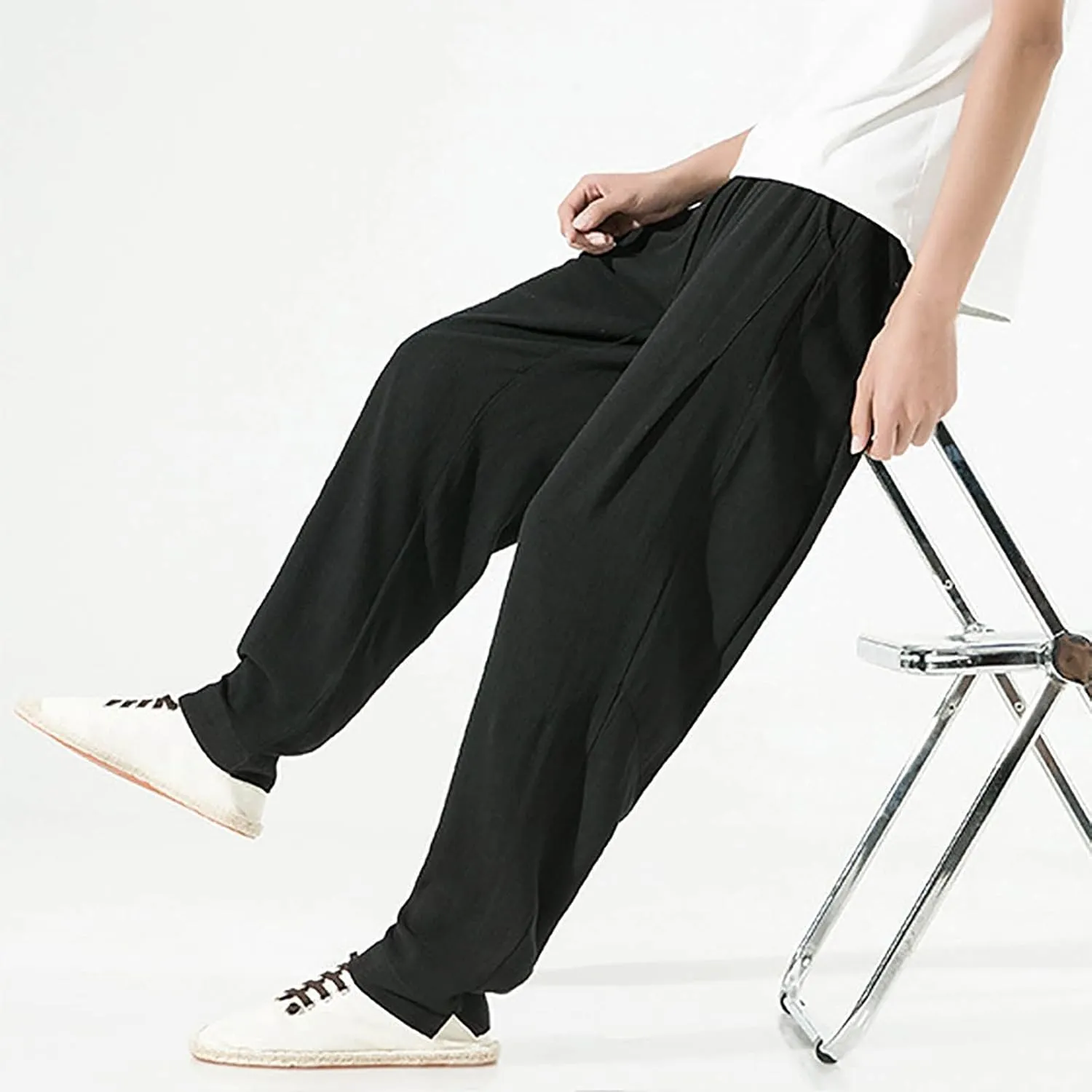 FZVYD Mens Cargo Pants Mens Joggers Cargo Pants Fashion Casual Sweatpants Work Pants Drawstring Loose Trousers with Pockets