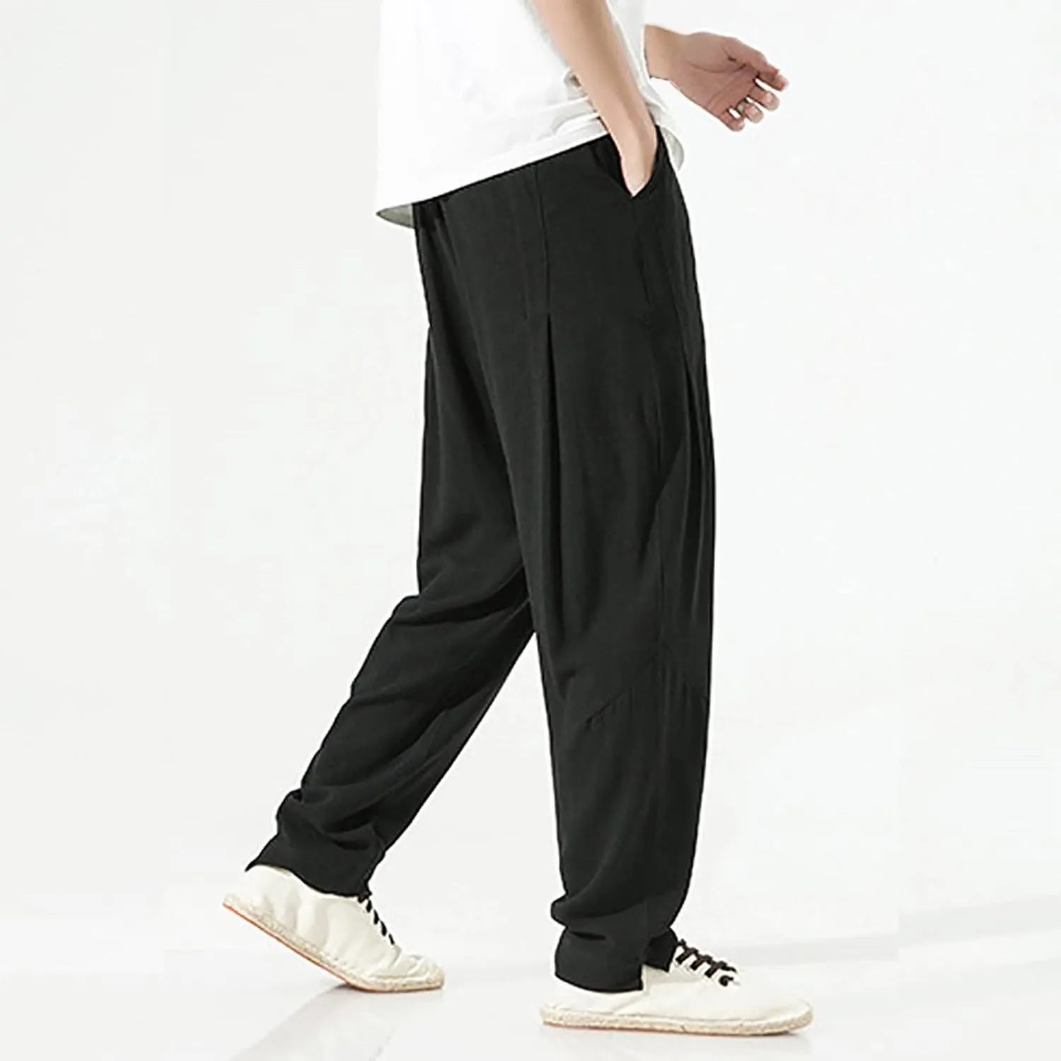 FZVYD Mens Cargo Pants Mens Joggers Cargo Pants Fashion Casual Sweatpants Work Pants Drawstring Loose Trousers with Pockets