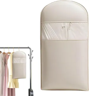 Garment Bags for Hanging Clothes, Space Saving Hanging Garment Bag with Compression Zipper, Dust Cover Clothes Bags for Down Coat, Closet Organizers