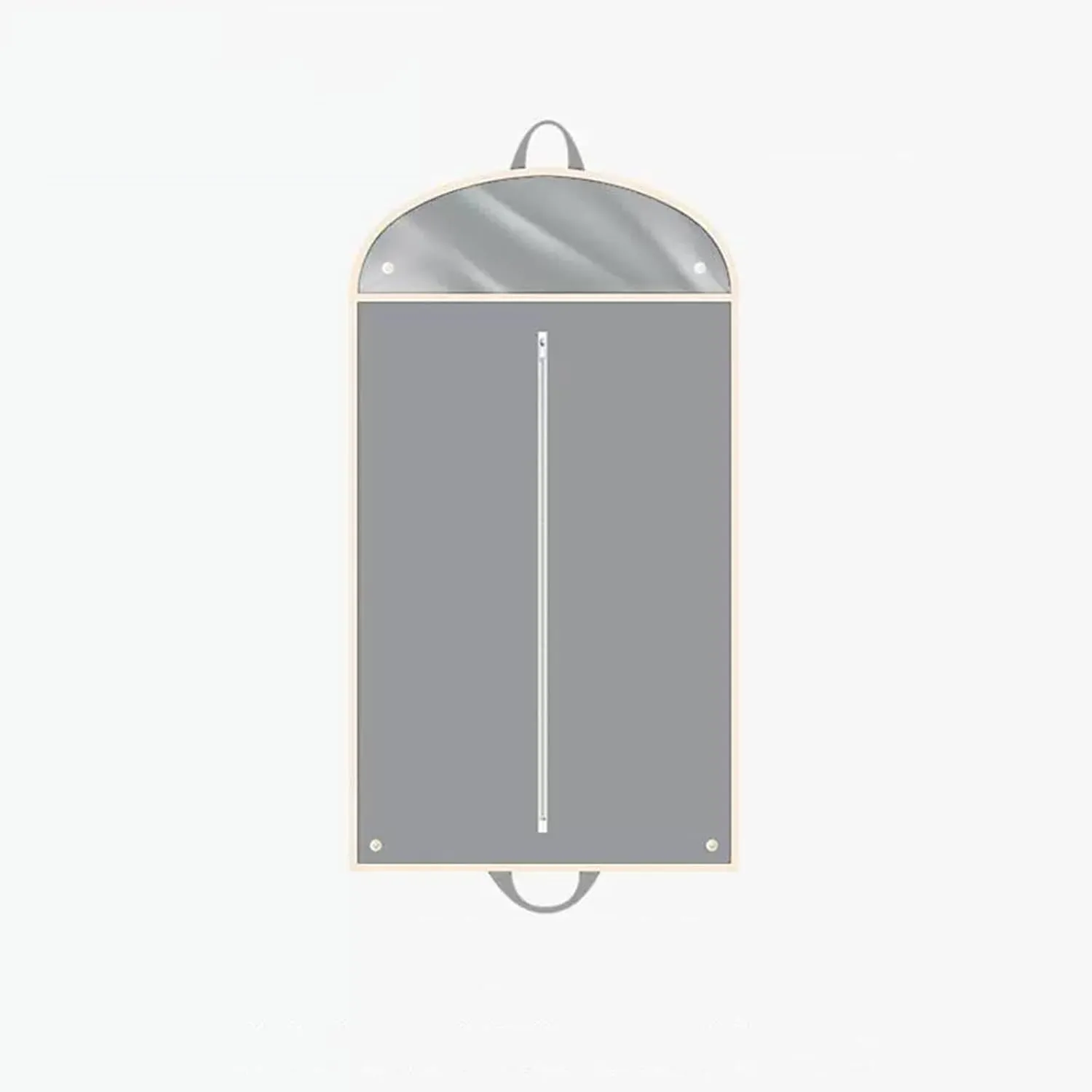 Garment Bags, Travel Garments Bag, Non-woven Material with Transparent Window, Travel-friendly can Hold Coats, Jackets, Shirts(Gray,60x110cm x43in)