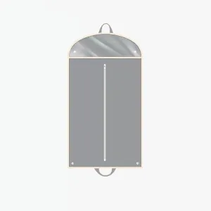 Garment Bags, Travel Garments Bag, Non-woven Material with Transparent Window, Travel-friendly can Hold Coats, Jackets, Shirts(Gray,60x110cm x43in)