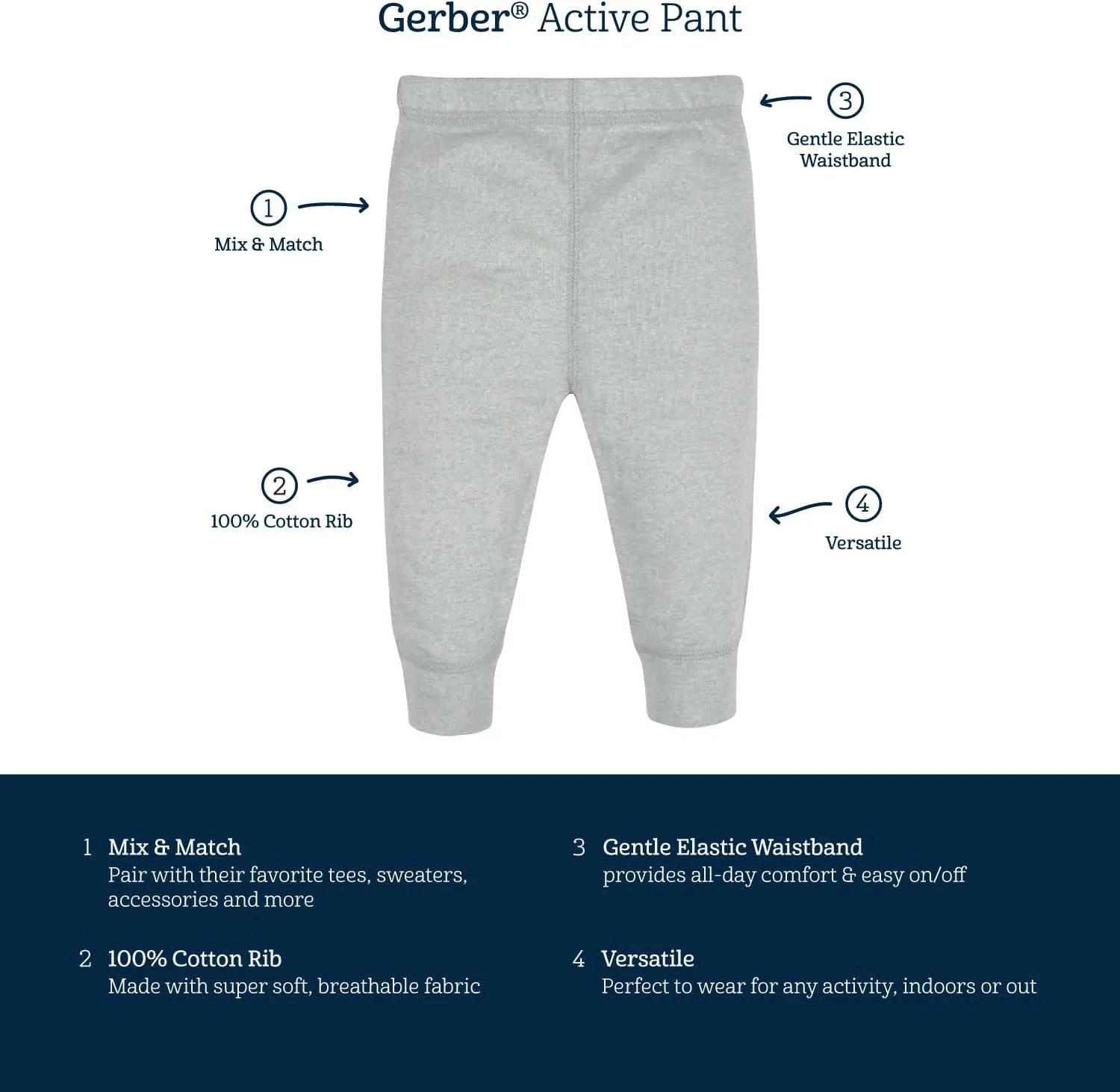 Gerber Baby Boys' Multi-Pack Pants
