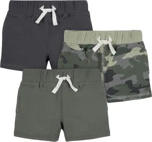 Gerber Baby Boys' Toddler 3-Pack Pull-On Knit Shorts