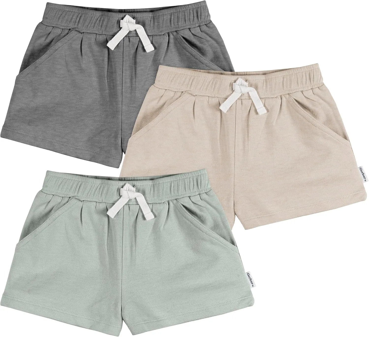 Gerber Baby Girls' 3-Pack Knit Shorts