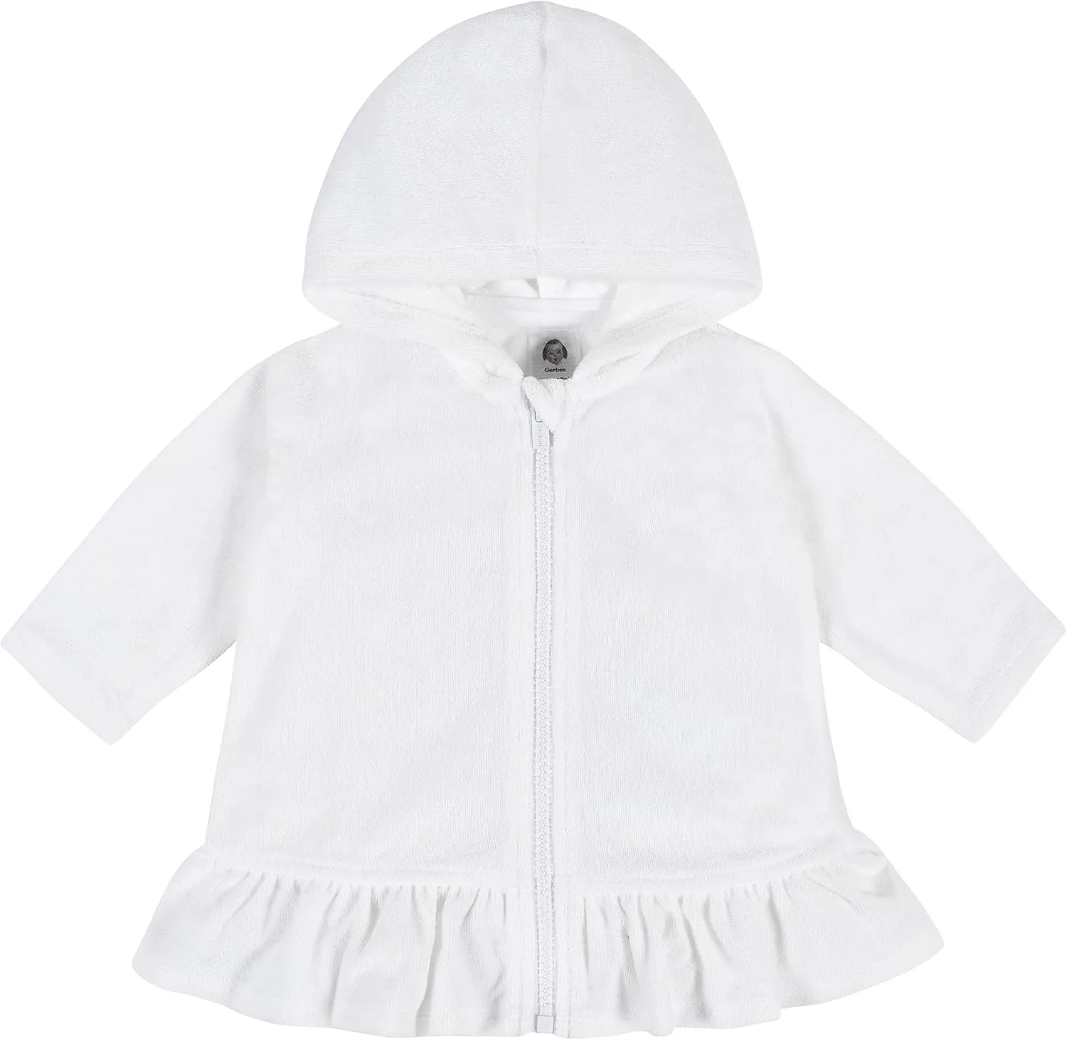 Gerber Baby Girls' and Toddler Zipper Hoodie Terry Swimsuit Cover Up