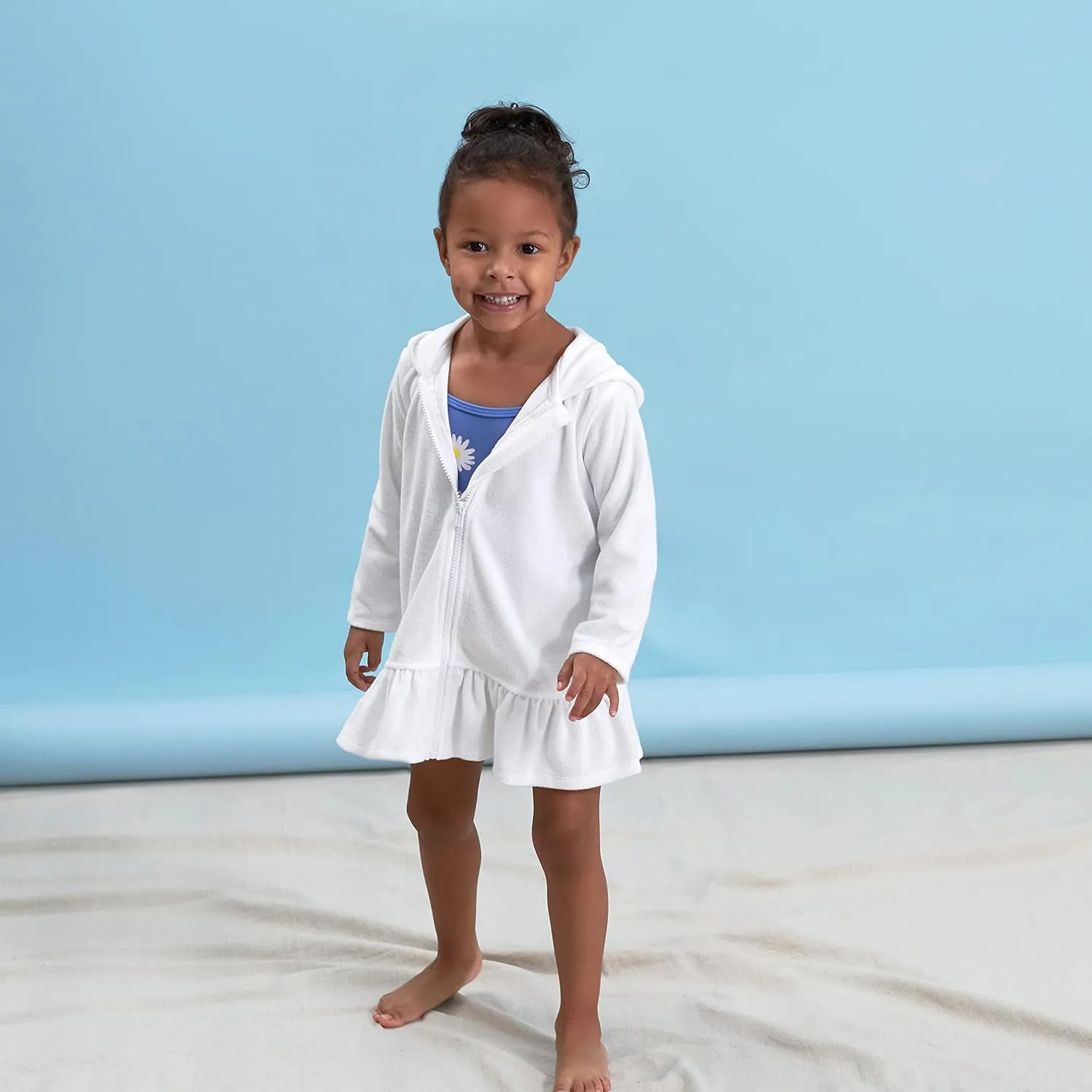 Gerber Baby Girls' and Toddler Zipper Hoodie Terry Swimsuit Cover Up