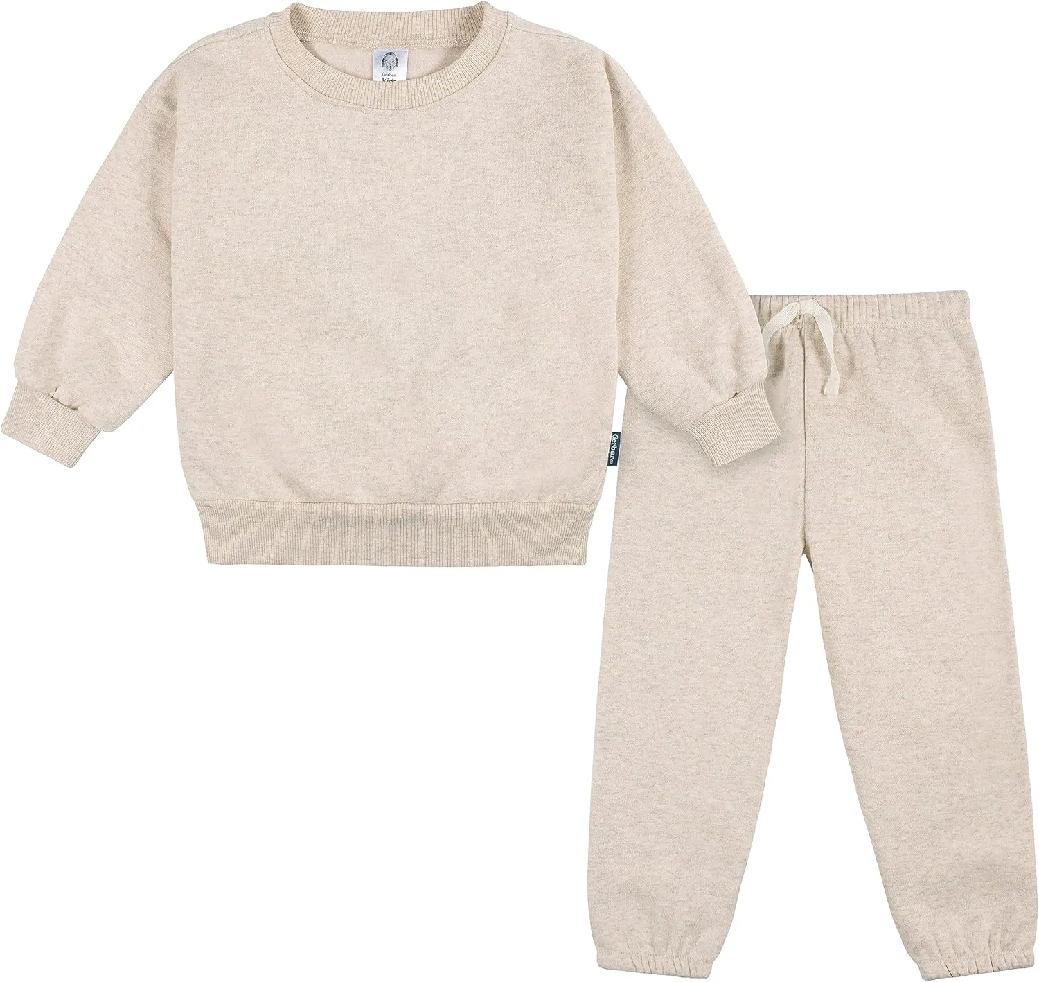 Gerber Baby Girls' Toddler 2-piece Fleece Sweatshirt and Jogger Set