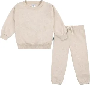 Gerber Baby Girls' Toddler 2-piece Fleece Sweatshirt and Jogger Set