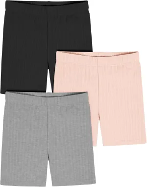 Gerber Baby Girls' Toddler 3-Pack Pull-On Bike Shorts