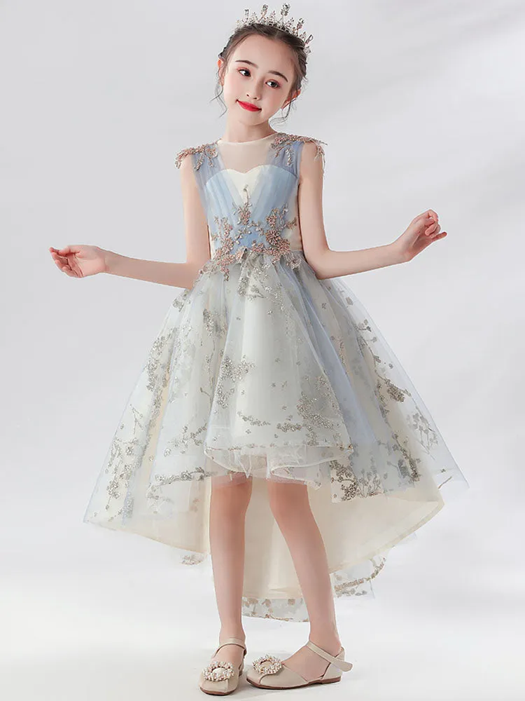 Girls' Evening Gown Wedding Dress Flower Girl Princess Dress Piano Performence Costume
