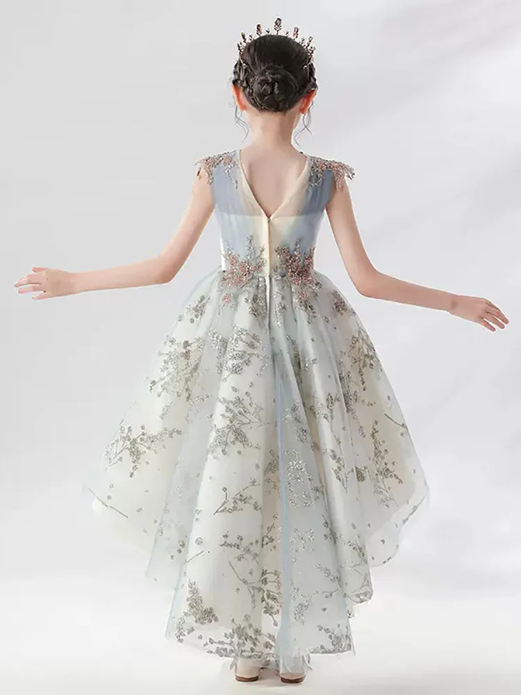 Girls' Evening Gown Wedding Dress Flower Girl Princess Dress Piano Performence Costume