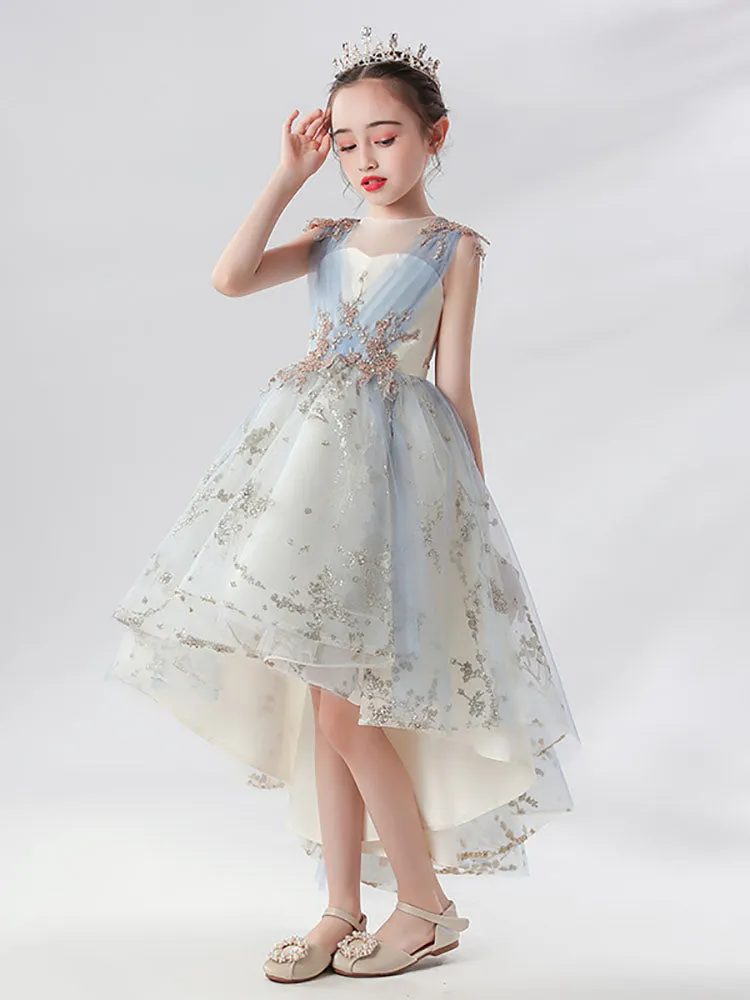 Girls' Evening Gown Wedding Dress Flower Girl Princess Dress Piano Performence Costume