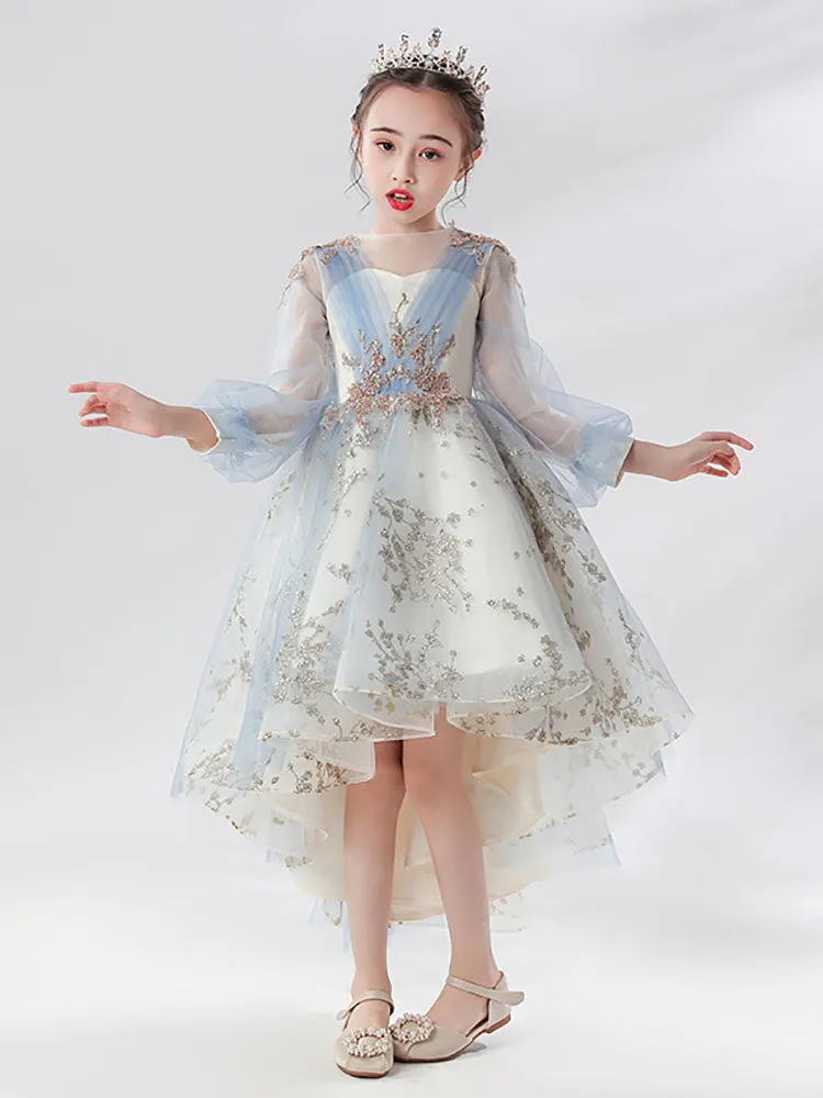 Girls' Evening Gown Wedding Dress Flower Girl Princess Dress Piano Performence Costume