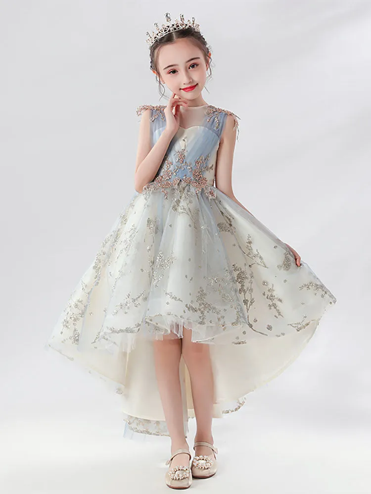 Girls' Evening Gown Wedding Dress Flower Girl Princess Dress Piano Performence Costume