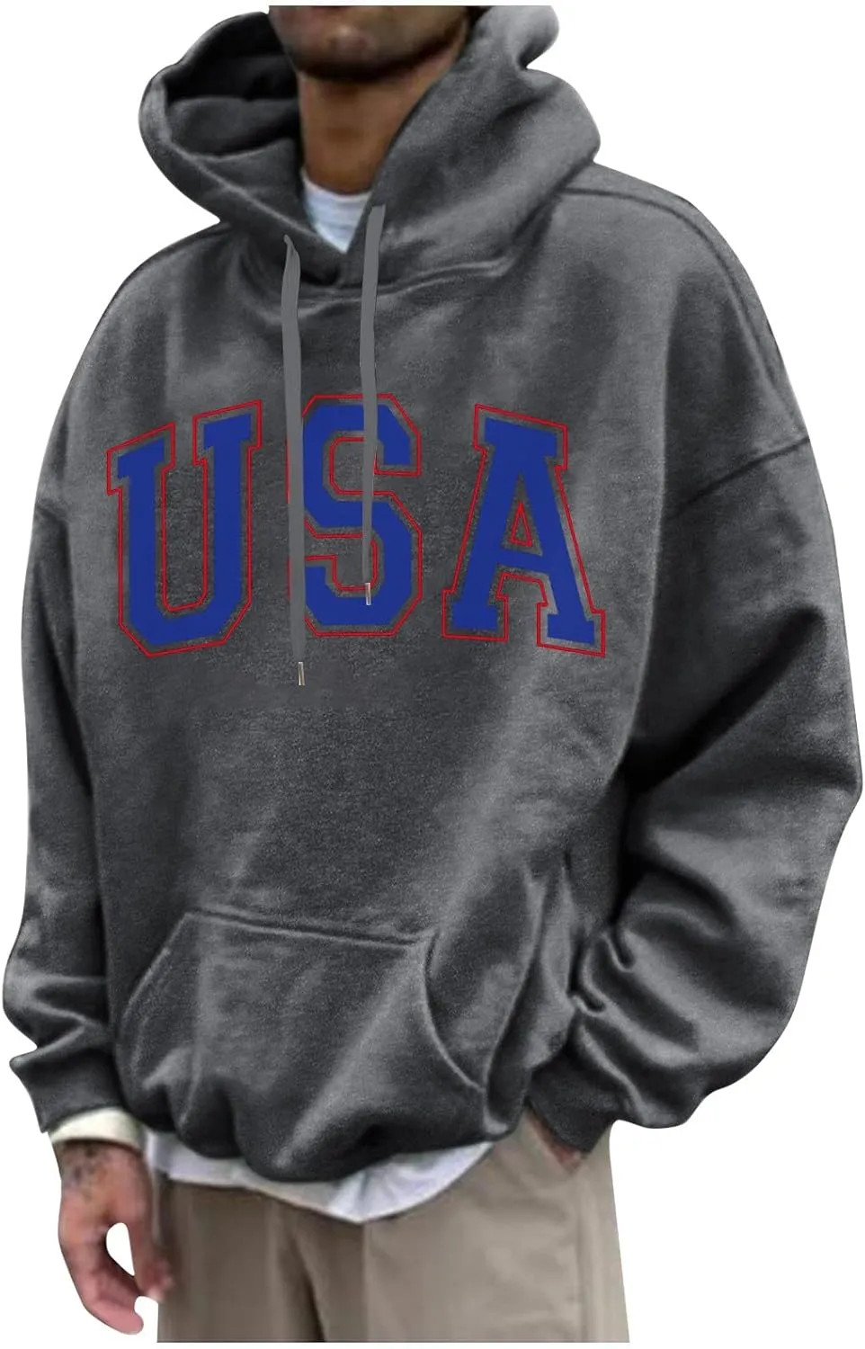 GOFULY Men'S Fashion Hoodies & Sweatshirts Palm Tree Print Fall Fleece Sweatshirts Streetwear Long Sleeve Pullover Hoodie