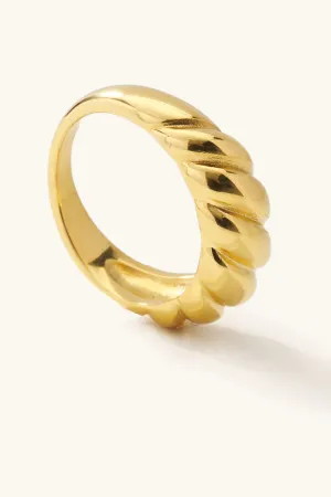 Gold Croissant Ring