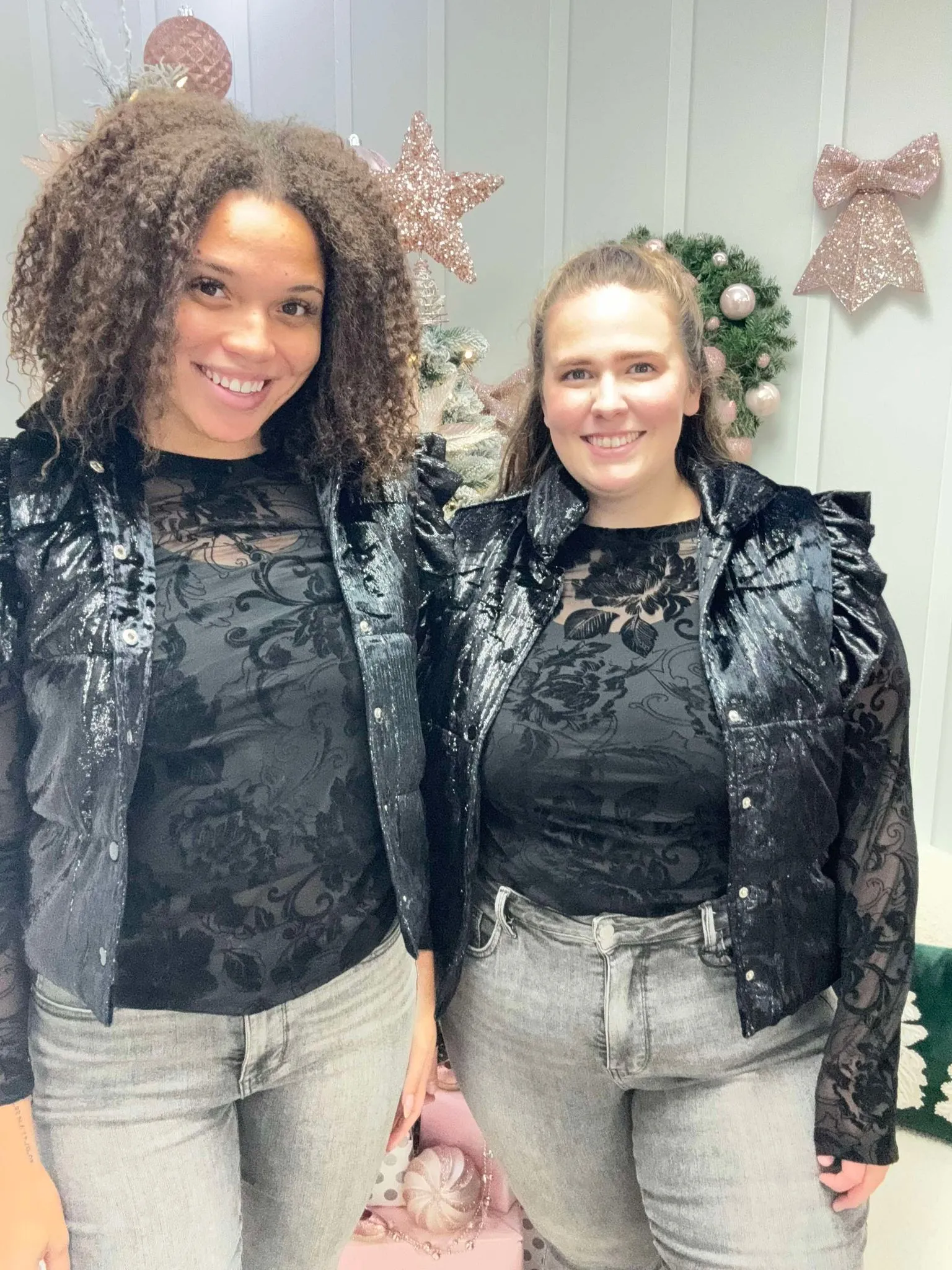 Grace & Emma Shimmer Puff Vests
