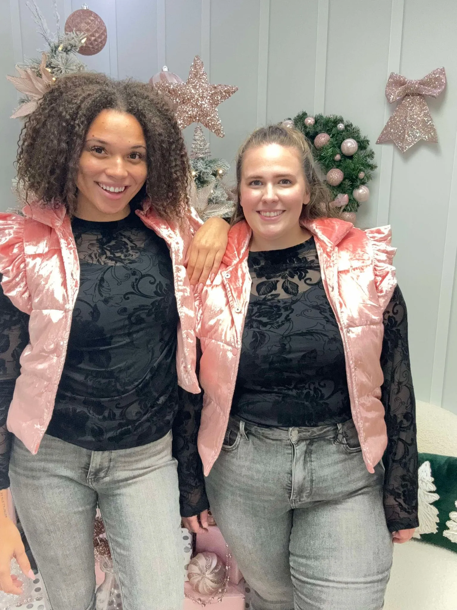 Grace & Emma Shimmer Puff Vests