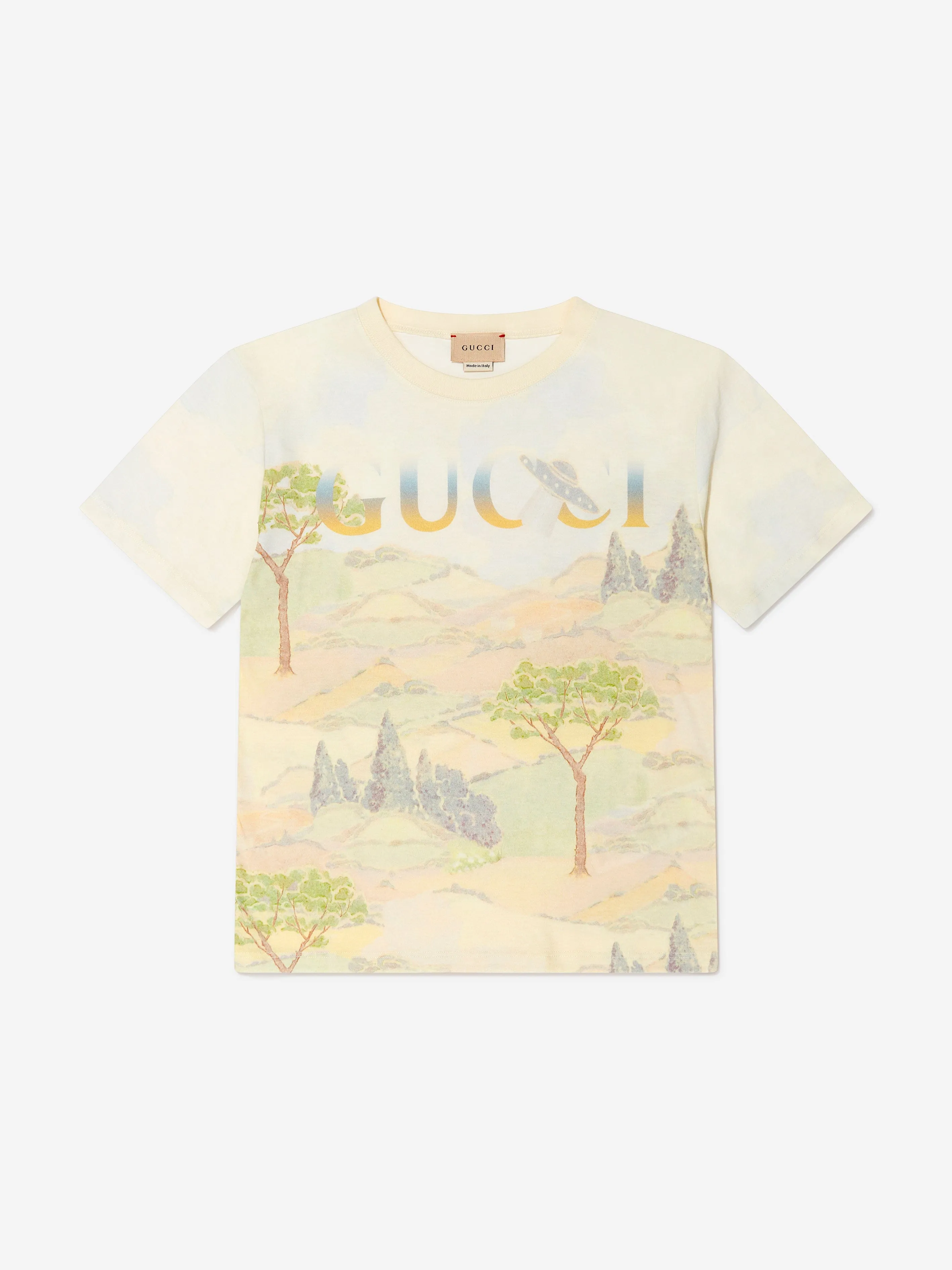 Gucci Boys Landscape Print T-Shirt