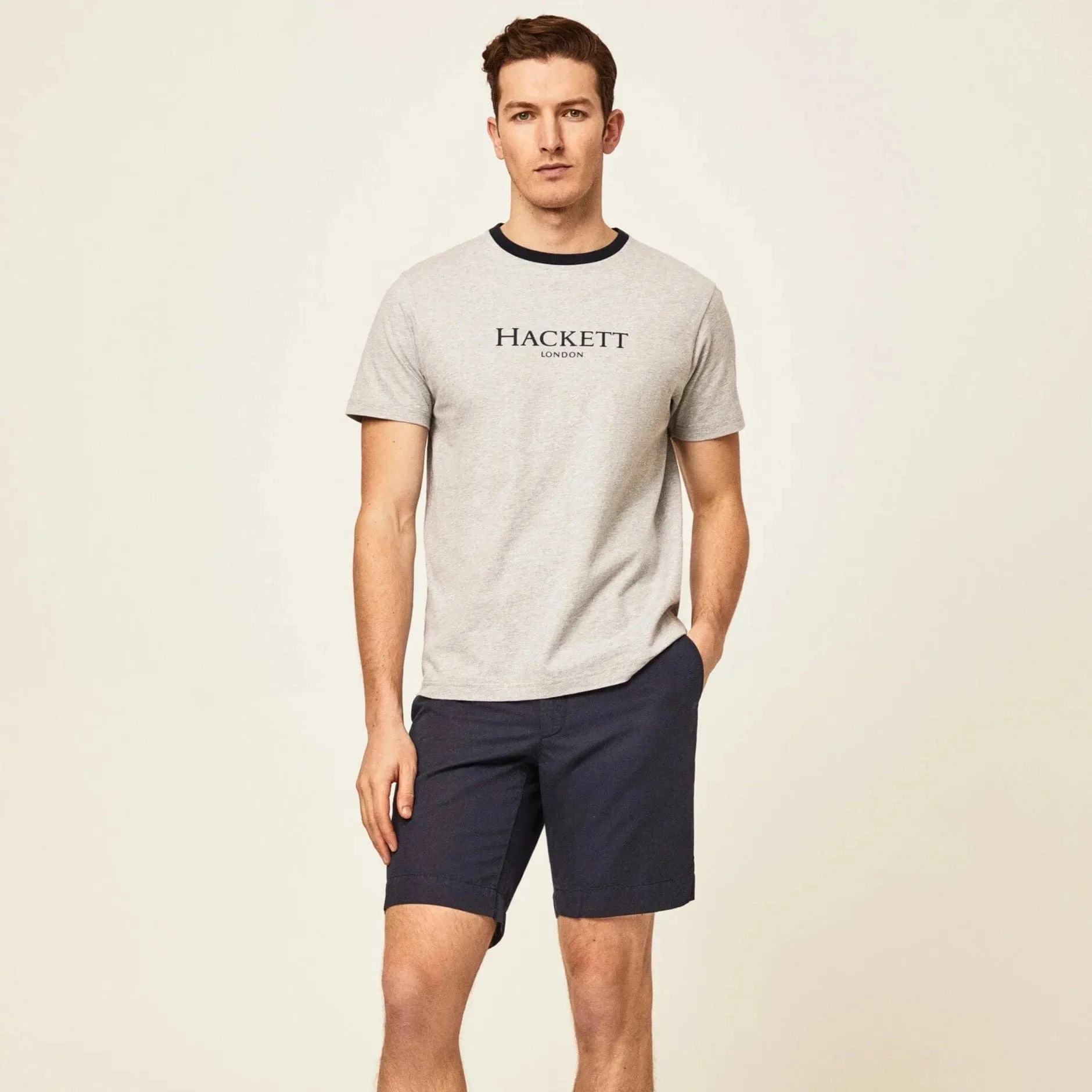 Hackett Slim Texture Shorts Navy