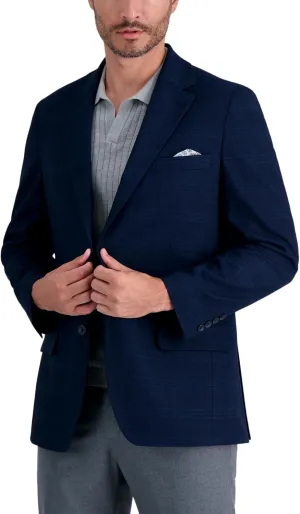 Haggar Men's JMH Premium Tailored Fit Subtle Print Stretch Sport Coat - Regular and Big & Tall Sizes