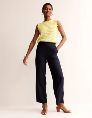Hampstead Linen Trousers-Navy