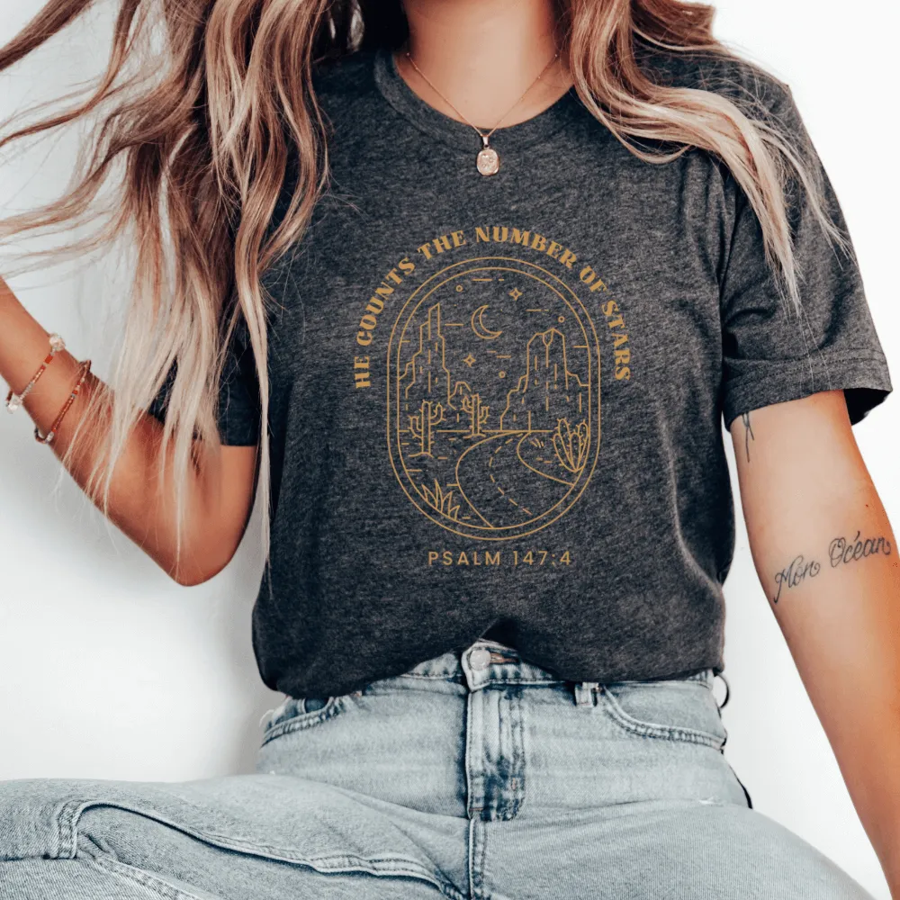 He Counts the Stars T-shirt