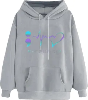 Heart Hoodies for Women Oversized Cute Graphic Pockets Drawstring Hooded Sweatshirts 2024 Fall Fashion Outfits