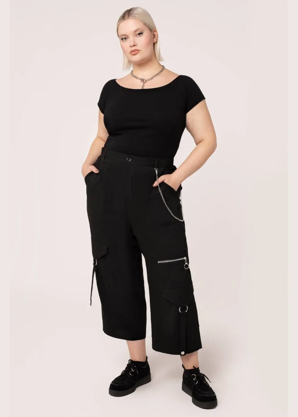 Hell Bunny Mallory Trousers Black