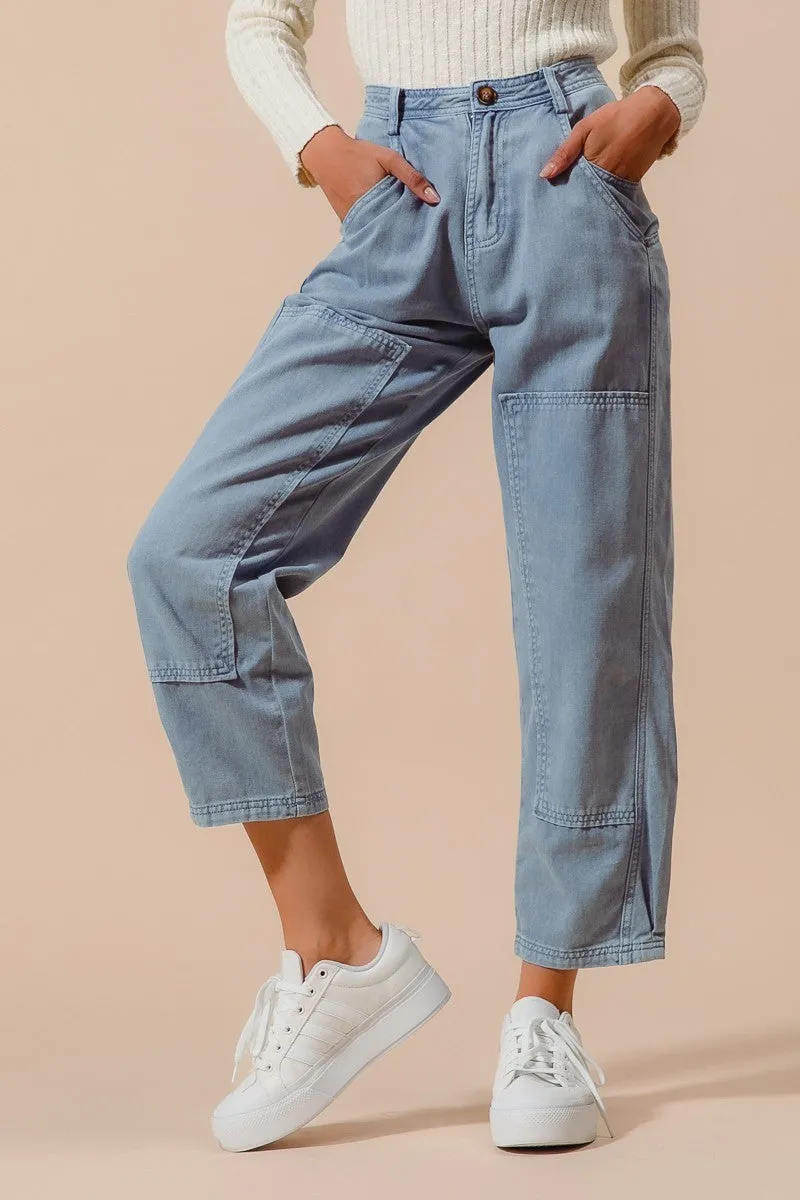 High Rise Barrel Jeans