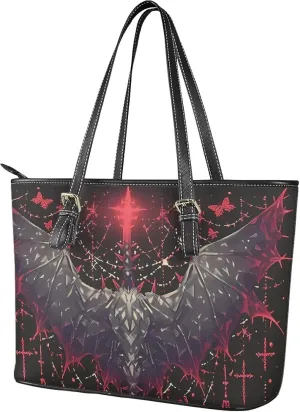 Hobo Tote Bag Purse for Women Boho Ethnic Cats Work Handbags with Zipper, Cow Spots Large Capacity Handle Totes