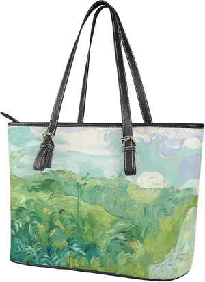 Hobo Tote Bag Purse for Women Van Gogh Art Work Handbags with Zipper, Monet Artwork Top Handle Totes Weekender Bag