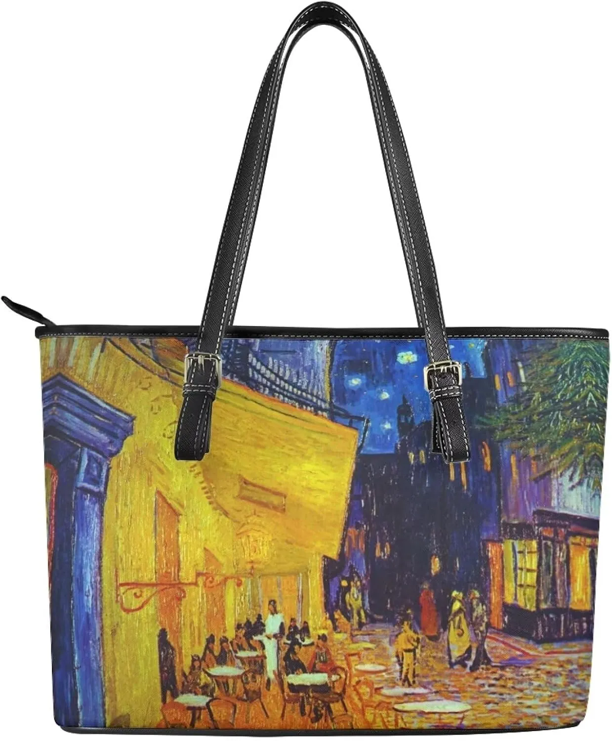 Hobo Tote Bag Purse for Women Van Gogh Art Work Handbags with Zipper, Monet Artwork Top Handle Totes Weekender Bag