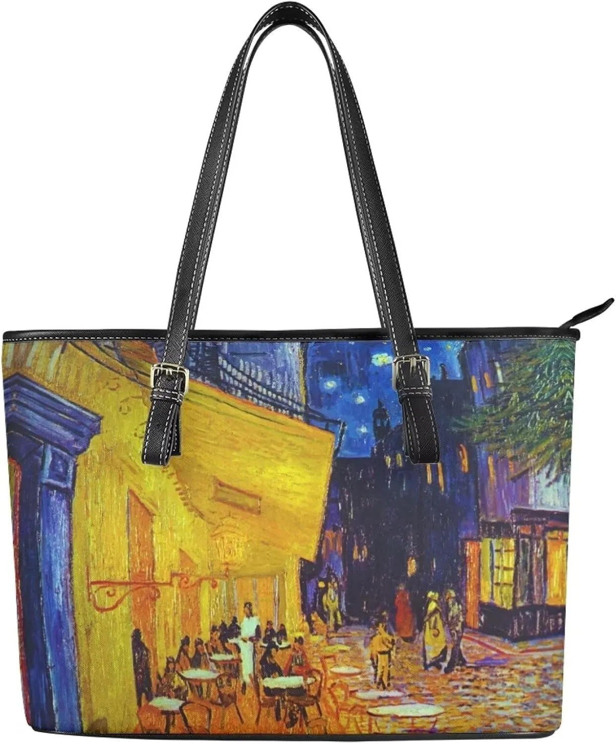 Hobo Tote Bag Purse for Women Van Gogh Art Work Handbags with Zipper, Monet Artwork Top Handle Totes Weekender Bag