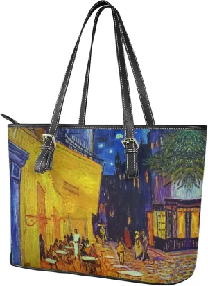 Hobo Tote Bag Purse for Women Van Gogh Art Work Handbags with Zipper, Monet Artwork Top Handle Totes Weekender Bag