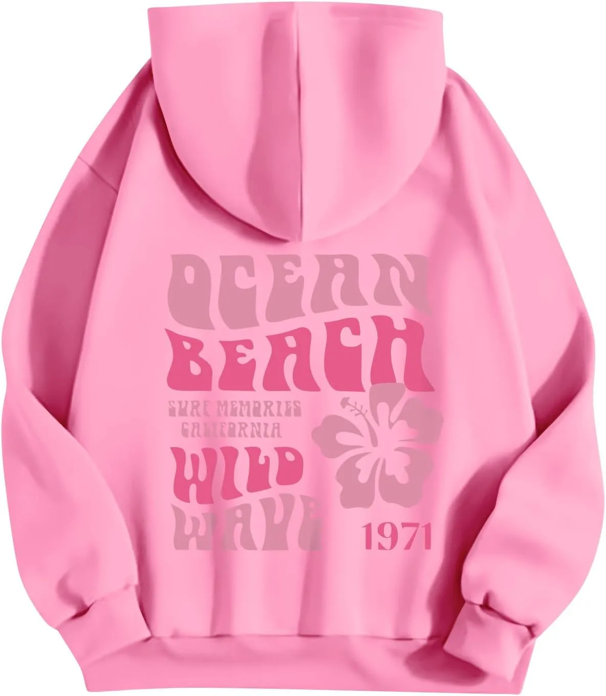 Hoodies For Teen Girls Letter Print Long Sleeve Drawstring Casual Graphic Pullover Cute Oversize Hoodie