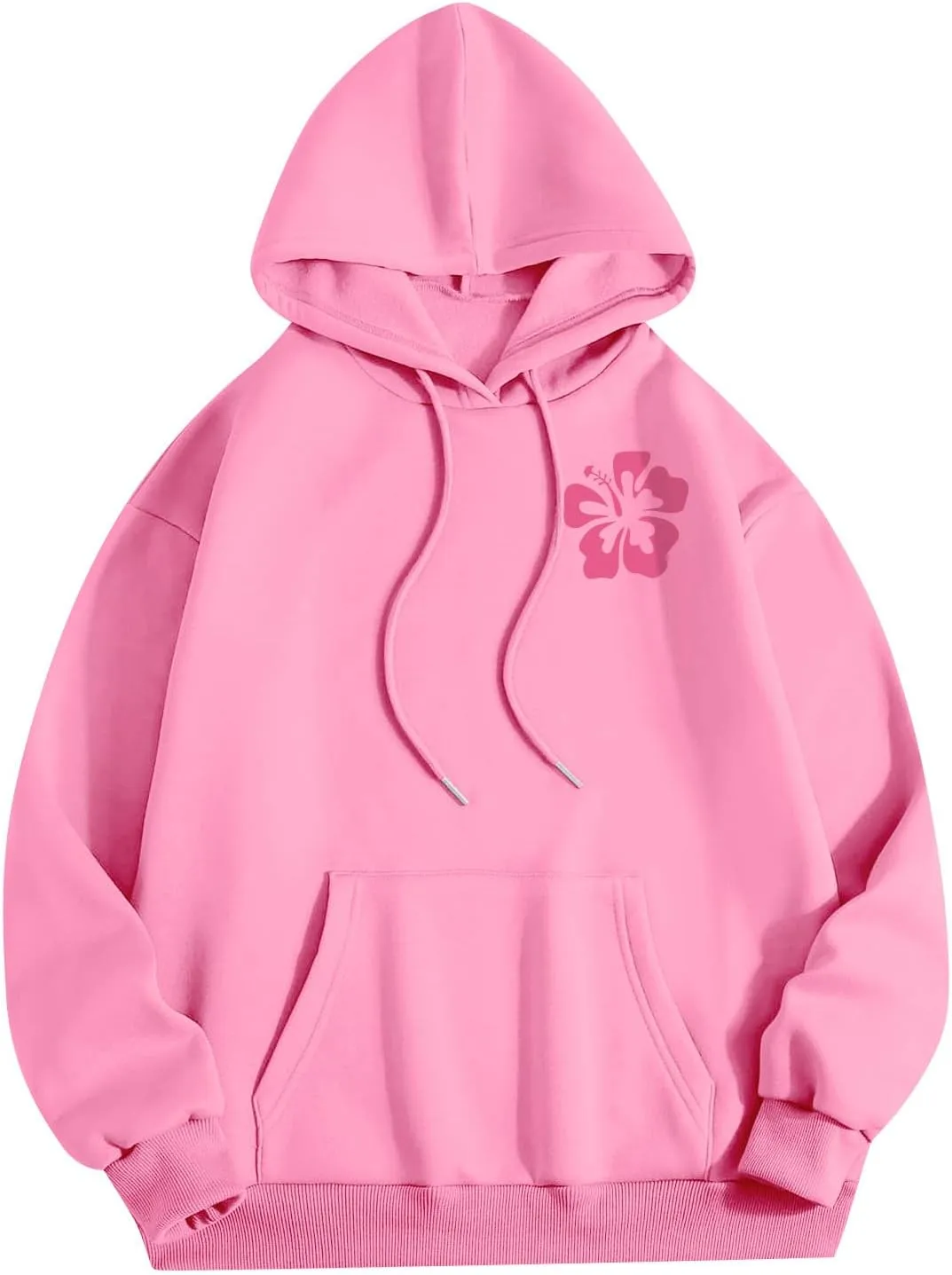 Hoodies For Teen Girls Letter Print Long Sleeve Drawstring Casual Graphic Pullover Cute Oversize Hoodie