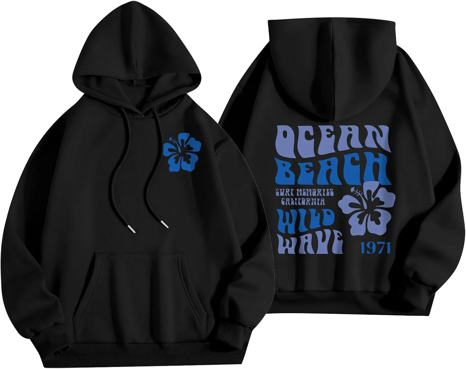 Hoodies For Teen Girls Long Sleeve Letter Print Casual Graphic Drawstring Pullover Cute Oversize Hoodie