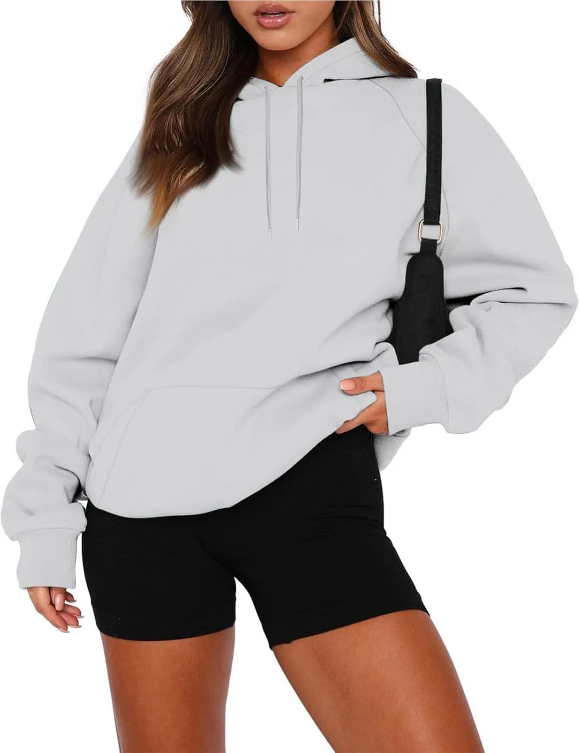 Hoodies for Women Comfy Fleece Oversized Sweatshirt Lightweight Drawstring Pullover Sweaters Cute Hoodie with Pocket