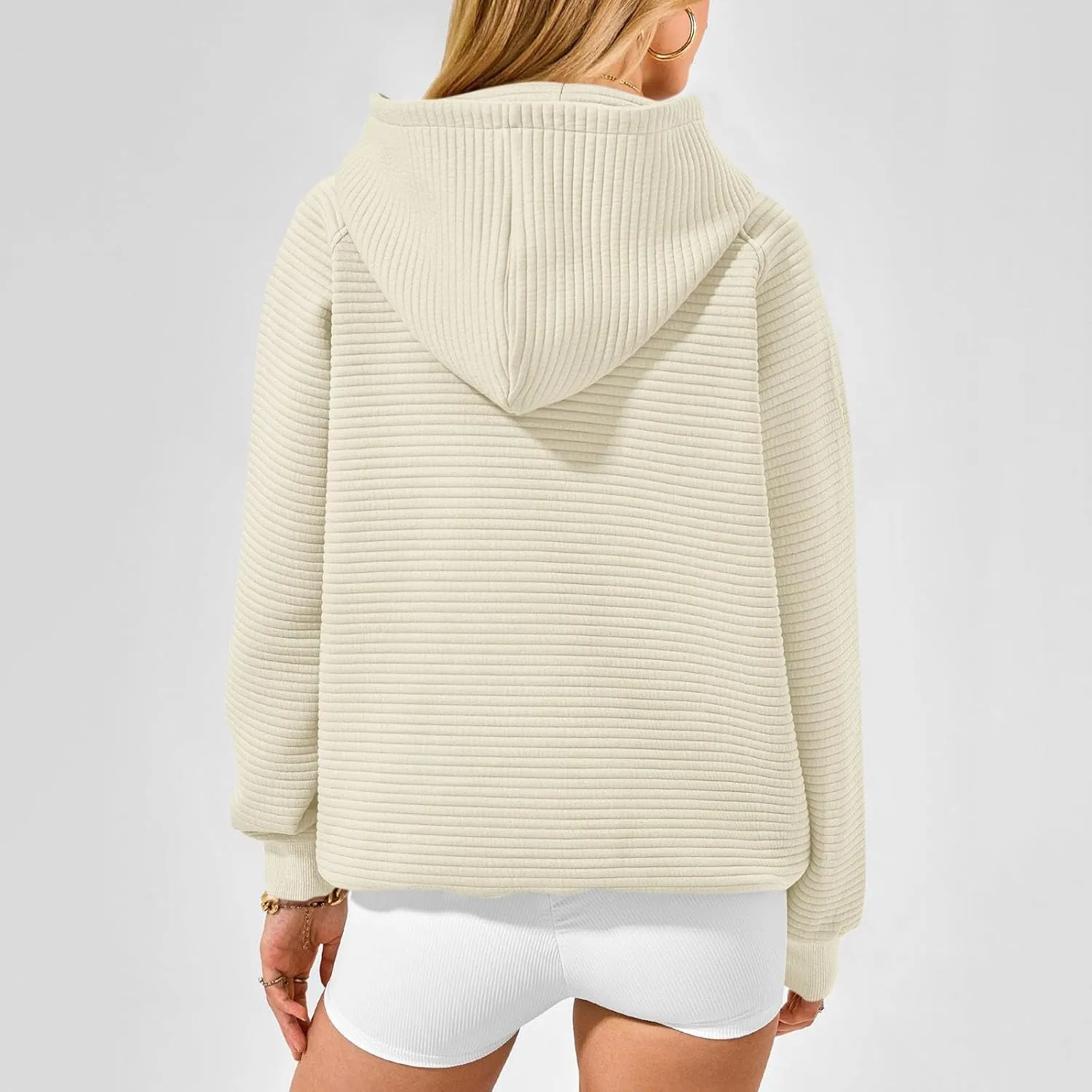 Hoodies for Women Loose Fleece Raglan Long Sleeve Hooded Sweatshirts Casual Comfy Jacquard Pullover with Pockets