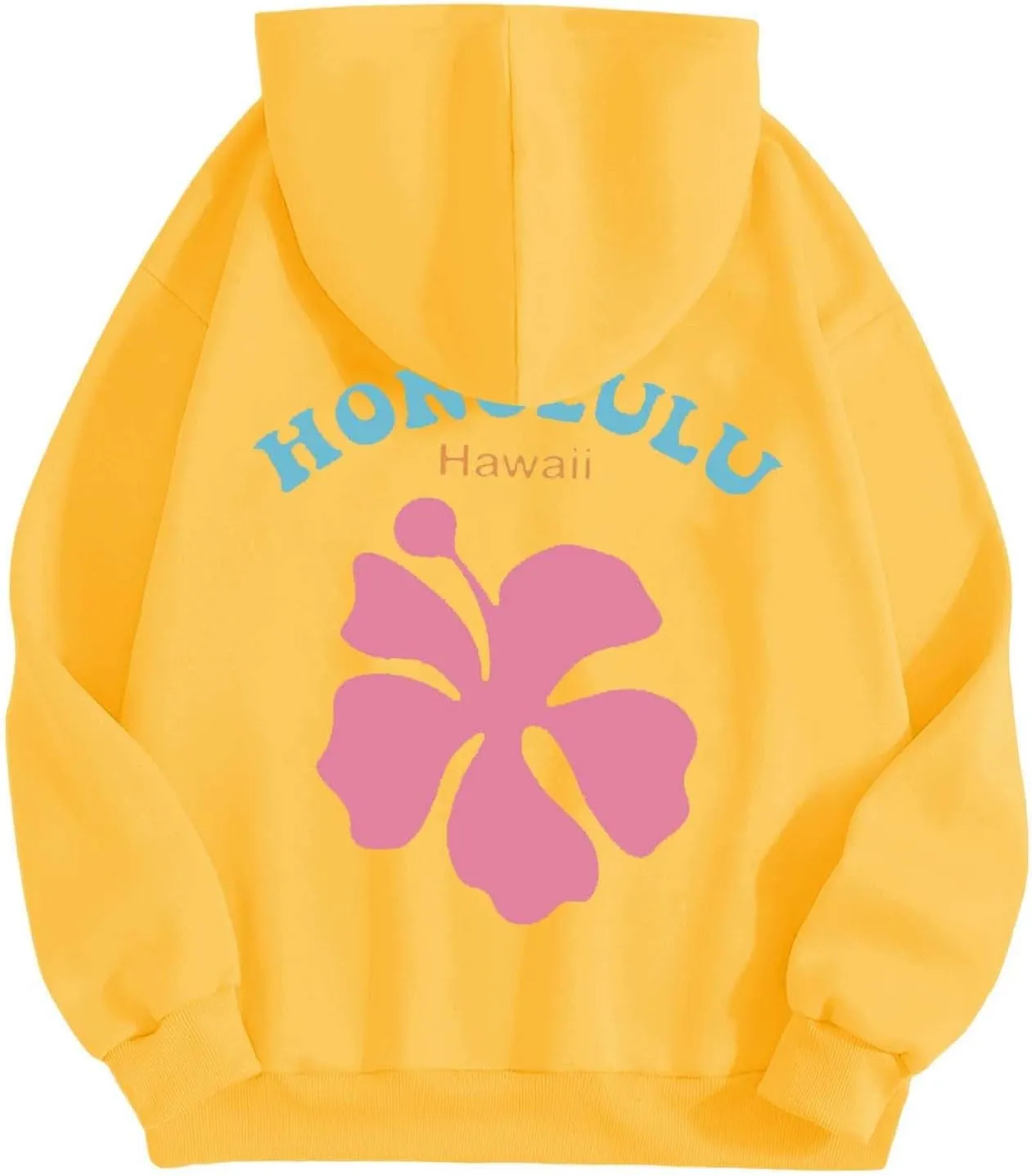 Hoodies Sweatshirt for Women Graphic Trendy Cute Y2K Clothes Girls Pullover Oversized Pink Palm Puff Preppy Hoodies