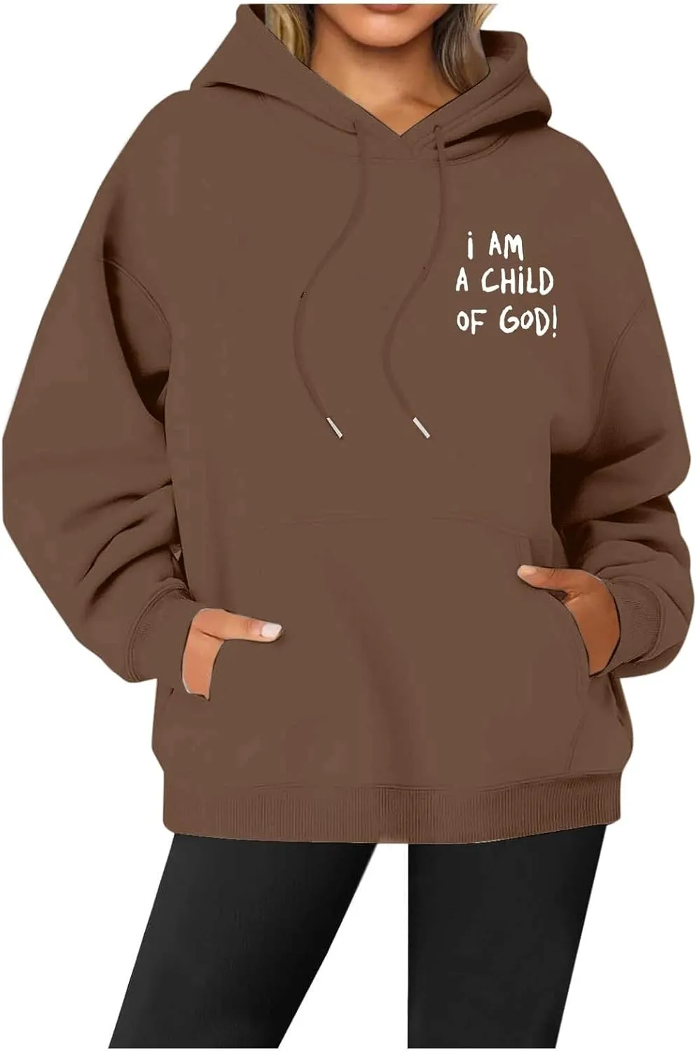 I Am A Child of God Hoodie Christian Hoodies Sweatshirt Drawstring Long Sleeve Casual Pullover with Pocket
