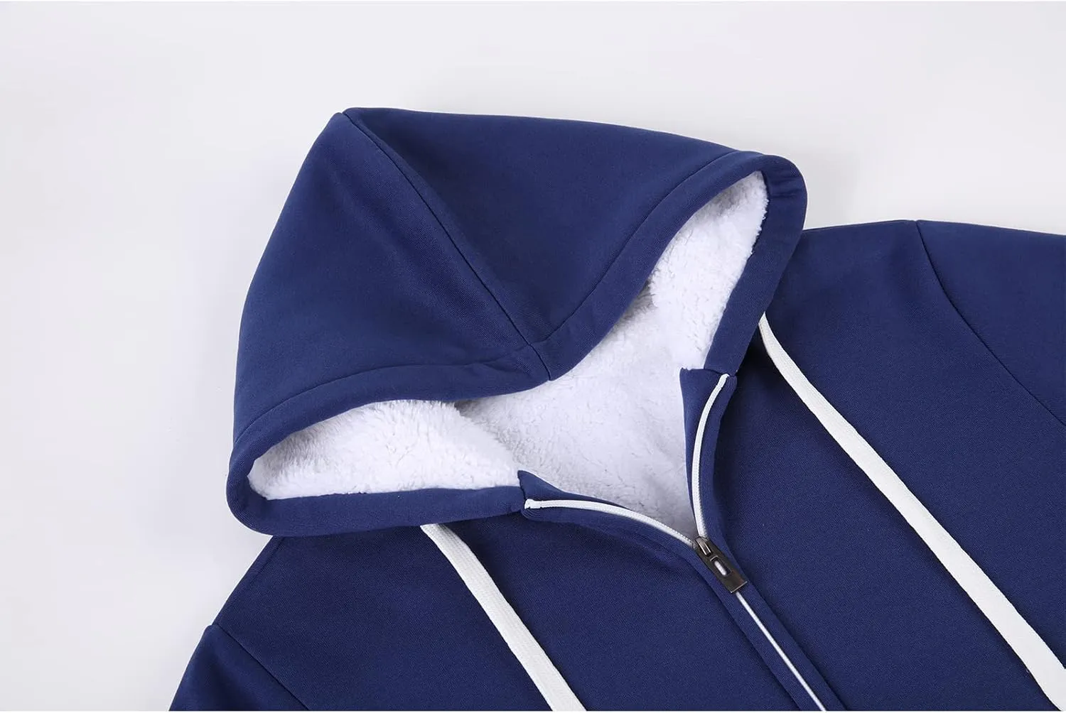 JACKETOWN Men Zip Up Hoodies Winter Fleece Jackets Coat Heavyweight Sherpa Lined Sweatshirt with Pockets